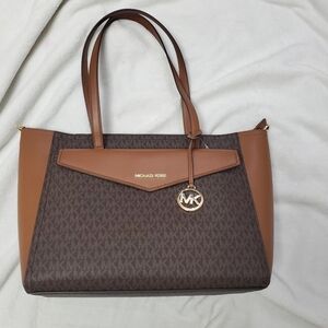 Michael Kors Leather Travel Tote 2 in 1 Bag